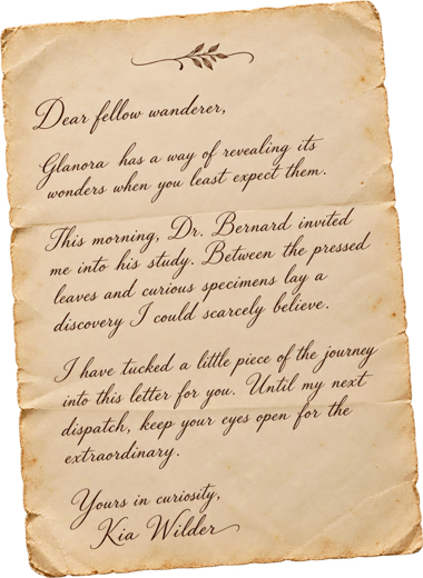 A handwritten letter from Kia Wilder on aged paper